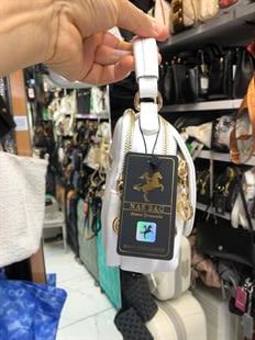 Beyaz Küçük el ve çapraz askılı çok gözlü şık tasarım nas bags 1444 ebat 20cm15