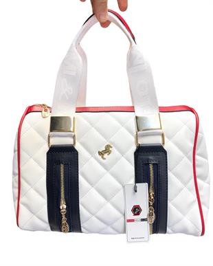 Beyaz Lacivert Miami Polo kadın 1204 kadın el çantası 