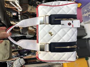 Beyaz Lacivert Miami Polo kadın 1204 kadın el çantası 