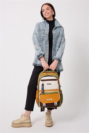 Büyük boy okul çantası forever young okul çantası unisex modem 