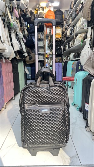 Deri Çekecekli  pazar çantası 55cm35 seyahat çantası 