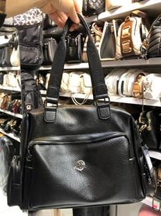 deri Viktoria su geçirmez Nas büyük kol çantası siyah 1183