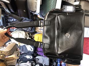 deri Viktoria su geçirmez Nas büyük kol çantası siyah 1183