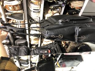 deri Viktoria su geçirmez Nas büyük kol çantası siyah 1183