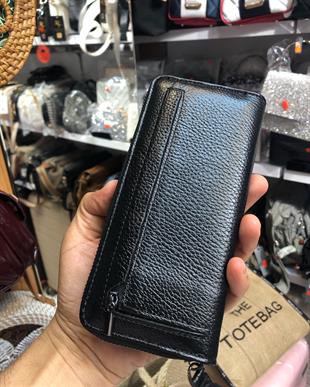 ElizaBell siyah Gerçek Deri Kadın Cüzdanı %100 Deri Büyük Para Ve  Kart Çantası