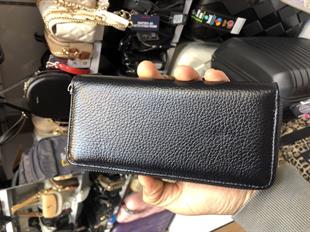 ElizaBell Siyah Gerçek Deri Kadın Cüzdanı %100 Deri Büyük Para Kart Çantası