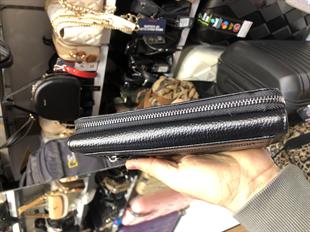 ElizaBell Siyah Gerçek Deri Kadın Cüzdanı %100 Deri Büyük Para Kart Çantası