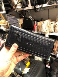 ElizaBell Siyah Gerçek Deri Kadın Cüzdanı %100 Deri Büyük Para Kart Çantası