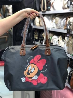 Gri büyük çanta  gözü açık mikili anne bebek veya seyahat için Çantası  en 55cm boy 35cm derinlik 24