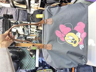 Gri büyük çanta  gözü açık mikili anne bebek veya seyahat için Çantası  en 55cm boy 35cm derinlik 24