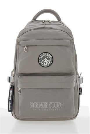 gri  Forever Young günlük ve okul çantası 