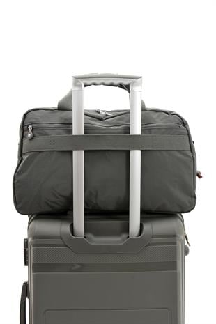 Gri Sanmorris Unisex Su Geçirmez Buruşuk Kumaş Çapraz Seyahat ve Spor Çantası