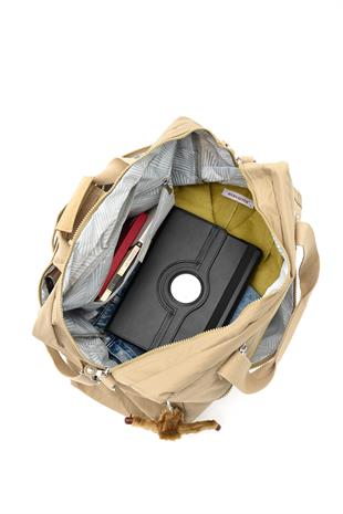 Gri Sanmorris Unisex Su Geçirmez Buruşuk Kumaş Çapraz Seyahat ve Spor Çantası