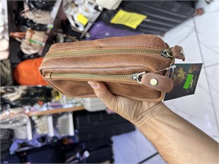 Hakiki deri küçük boy erkek el çantası ebat 20 cm 10 cm Eskitme old deri