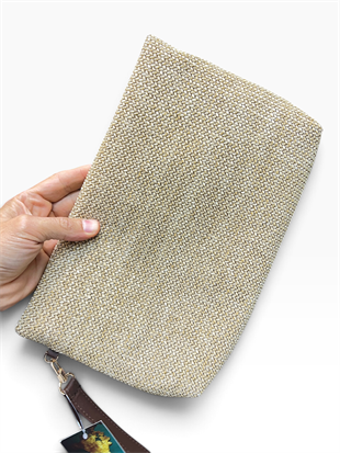 Hasır krem kahve Kadın clutch çanta kılaç çanta portföy çanta el çantası ebat 20cm30 