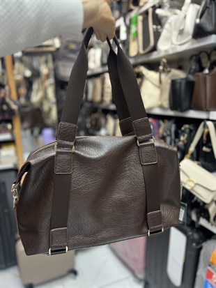 Kadın Geniş Hacimli Omuz Çantası -1195 acı kahve