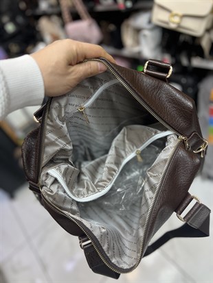 Kadın Geniş Hacimli Omuz Çantası -1195 acı kahve