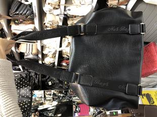 Kadın Geniş Hacimli Omuz Çantası -1195 siyah deri