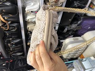 Kadın postacı burslu postacı çanta örgülü vizon 