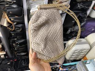 Kadın postacı burslu postacı çanta örgülü vizon 