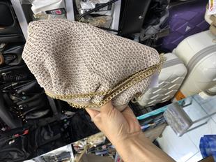 Kadın postacı burslu postacı çanta örgülü vizon 