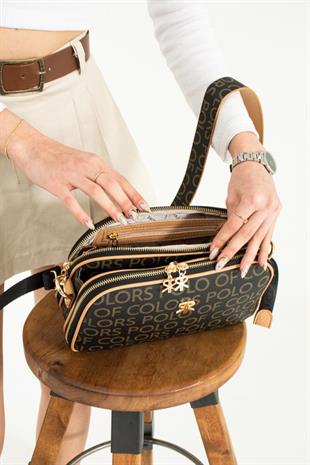 Kadın postacı çanta  25cm17 çok gözlü 