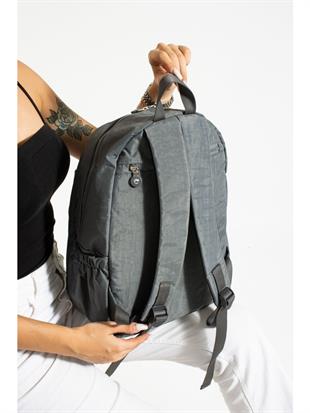 Kadın sırt çanta 30cm27cm orta boy kırinkil kumaş çanta 