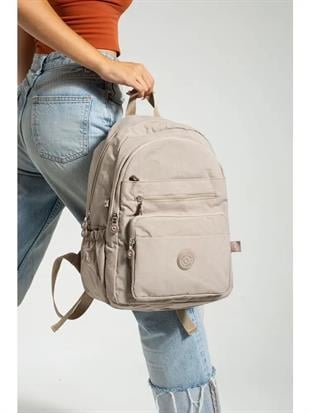 Kadın sırt çanta 30cm27cm orta boy kırinkil kumaş çanta 