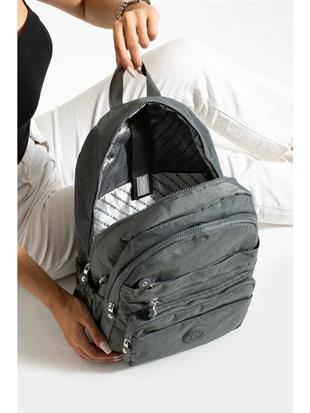 Kadın sırt çanta 30cm27cm orta boy kırinkil kumaş çanta 