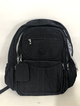 Kadın sırt çantası ve okul çantası krinkıl kumaş ebat 45cm35cm siyah
