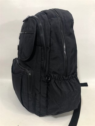 Kadın sırt çantası ve okul çantası krinkıl kumaş ebat 45cm35cm siyah