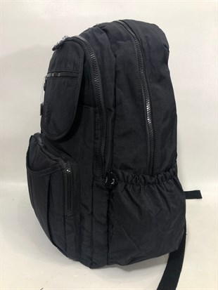Kadın sırt çantası ve okul çantası krinkıl kumaş ebat 45cm35cm siyah