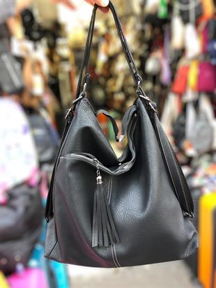 Kadın sırt ve kol çantası modeli yumuşak deri ebat 40 cm 35