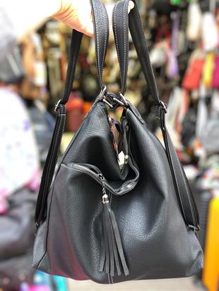 Kadın sırt ve kol çantası modeli yumuşak deri ebat 40 cm 35