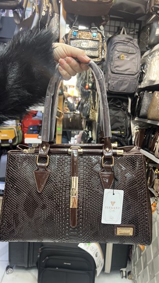 KAHVE büyük boy kadın omuz çantası 853 ebat 35cm25