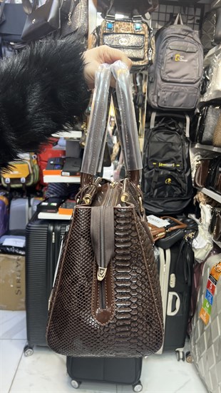 KAHVE büyük boy kadın omuz çantası 853 ebat 35cm25