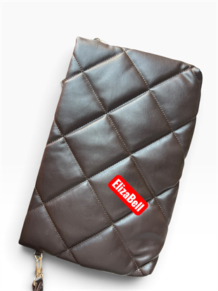 Kahve düz deri  Kadın clutch çanta kılaç çanta portföy çanta el çantası ebat 20cm30