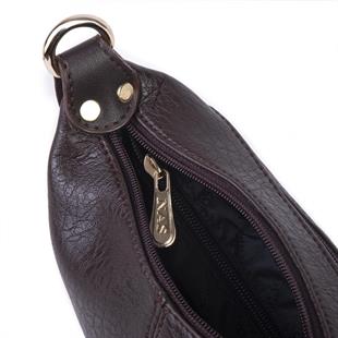 Kahve Örgü askılı kadın omuz çantası orta ebat 25cm15