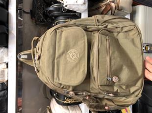 8866 Kenyon Cox Kahve Orta Boy Okul Ve Günlük Krinkıl Kumaş Sırt Çantası 40X30CmDerinlik 15 Cm