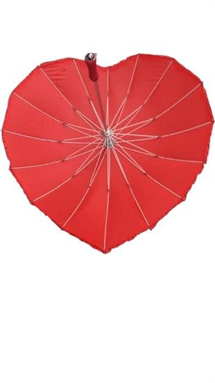 Kalp Şemsiye  Kalp Şeklinde Şemsiye Özel Tasarımlı Büyük Boy Boston Şemsiye