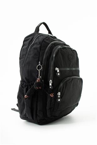 Kenyon Cox 8862 Unisex Klınkır Maymunlu Günlük ve Okul Sırt Çantası Siyah 