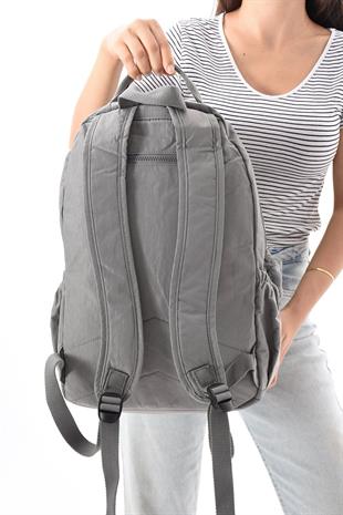 Gri Kenyon Cox 8862 Unisex Klınkır Maymunlu Günlük ve Okul Sırt Çantası