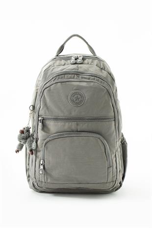 Gri Kenyon Cox 8862 Unisex Klınkır Maymunlu Günlük ve Okul Sırt Çantası