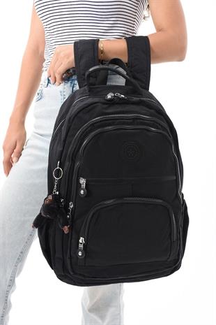 Kenyon Cox 8862 Unisex Klınkır Maymunlu Günlük ve Okul Sırt Çantası Siyah 