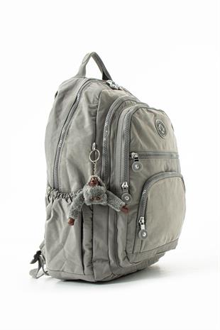 Gri Kenyon Cox 8862 Unisex Klınkır Maymunlu Günlük ve Okul Sırt Çantası