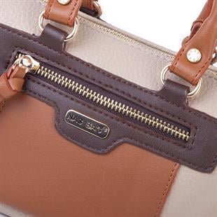 Koyu Krem kahve  Nas Bag Kadın Mini El ve Postacı Çantası 