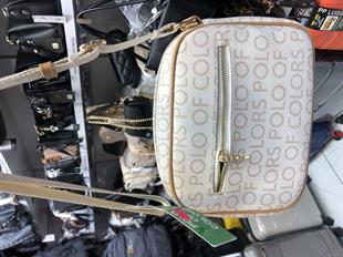 krem İm Polo çapraz askılı çanta 