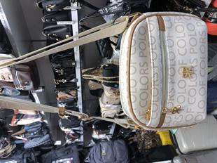 krem İm Polo çapraz askılı çanta 