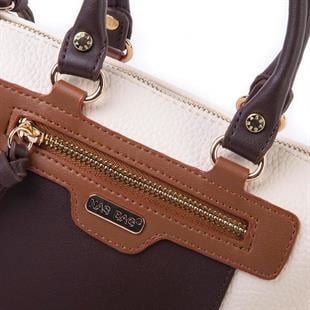 Krem kahve  Nas Bag Kadın Mini El ve Postacı Çantası 