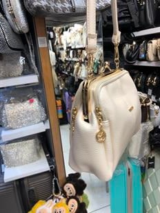 krem Nas Bag Burslu Klipsli Vintage Omuz ve Çapraz Çanta (23x20 cm ebatlarındadır